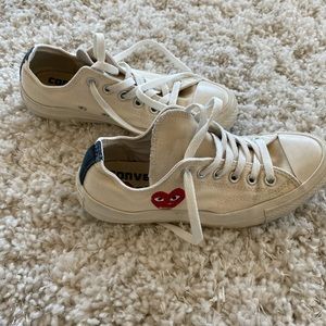 comme de garcon converse white low top